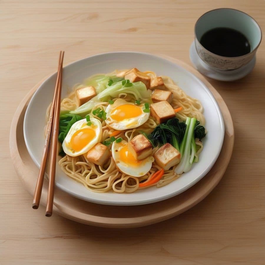 Stir-Fried Egg Noodles with Tofu / Mi Xao